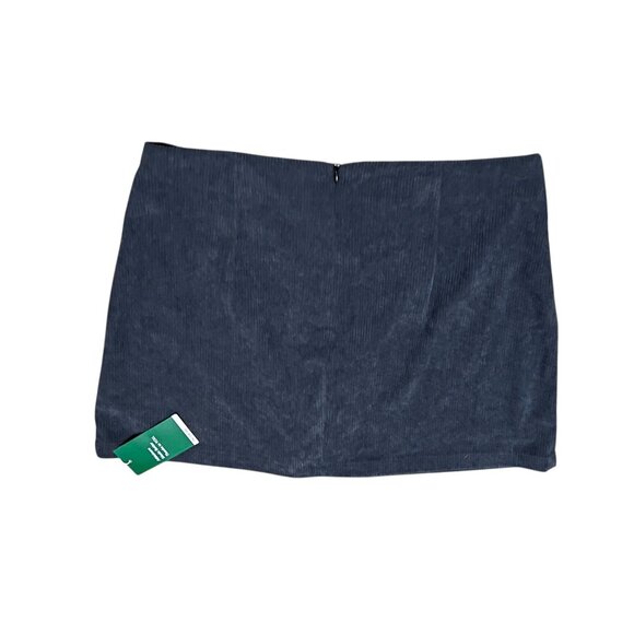 Halara High Waisted Corduroy Casual Skirt with Shorts Sz Large Gray Invisible Zi - Picture 5 of 7